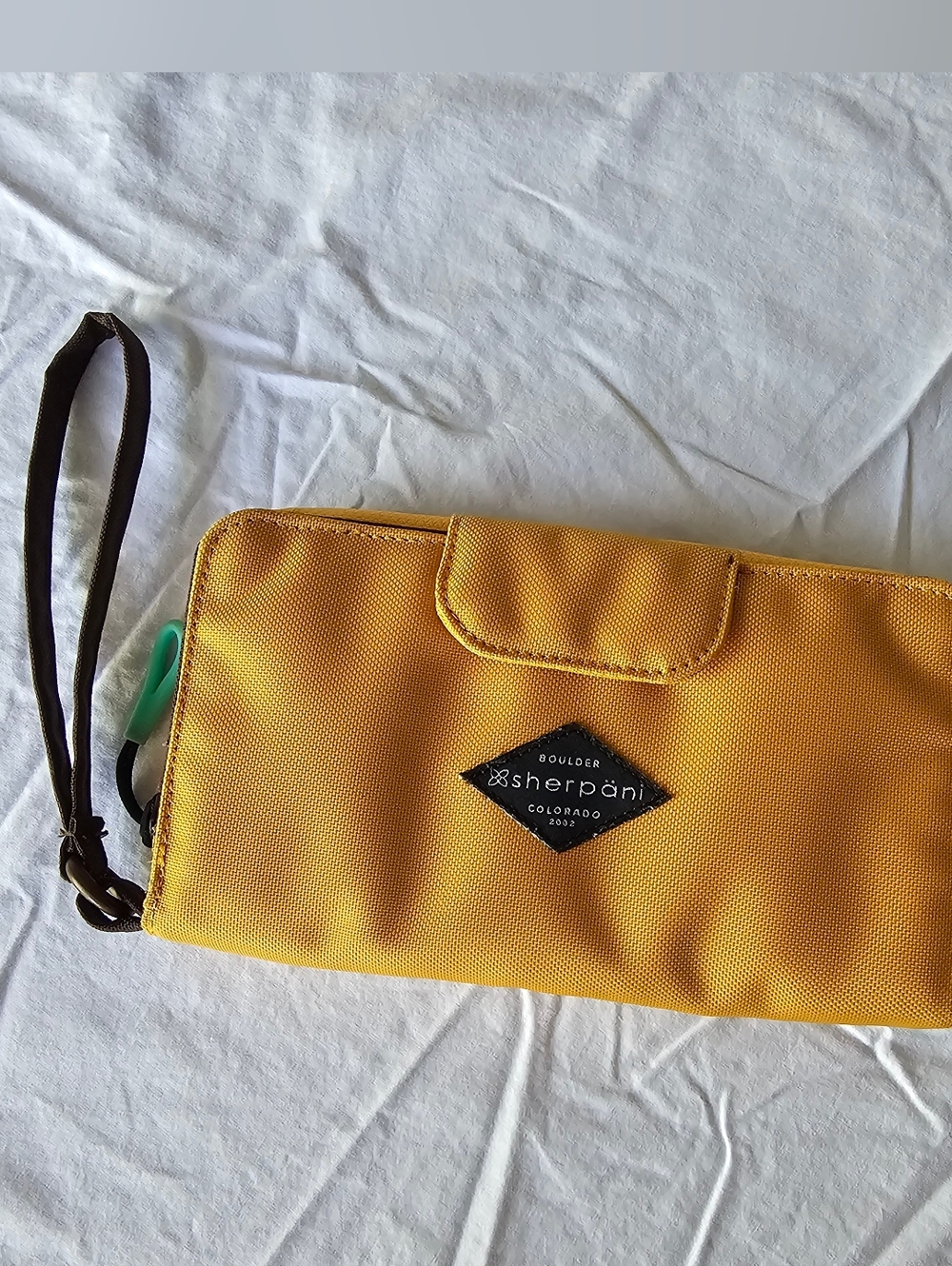 Sherpani Mustard Wristlet Wallet with Removable Strap
